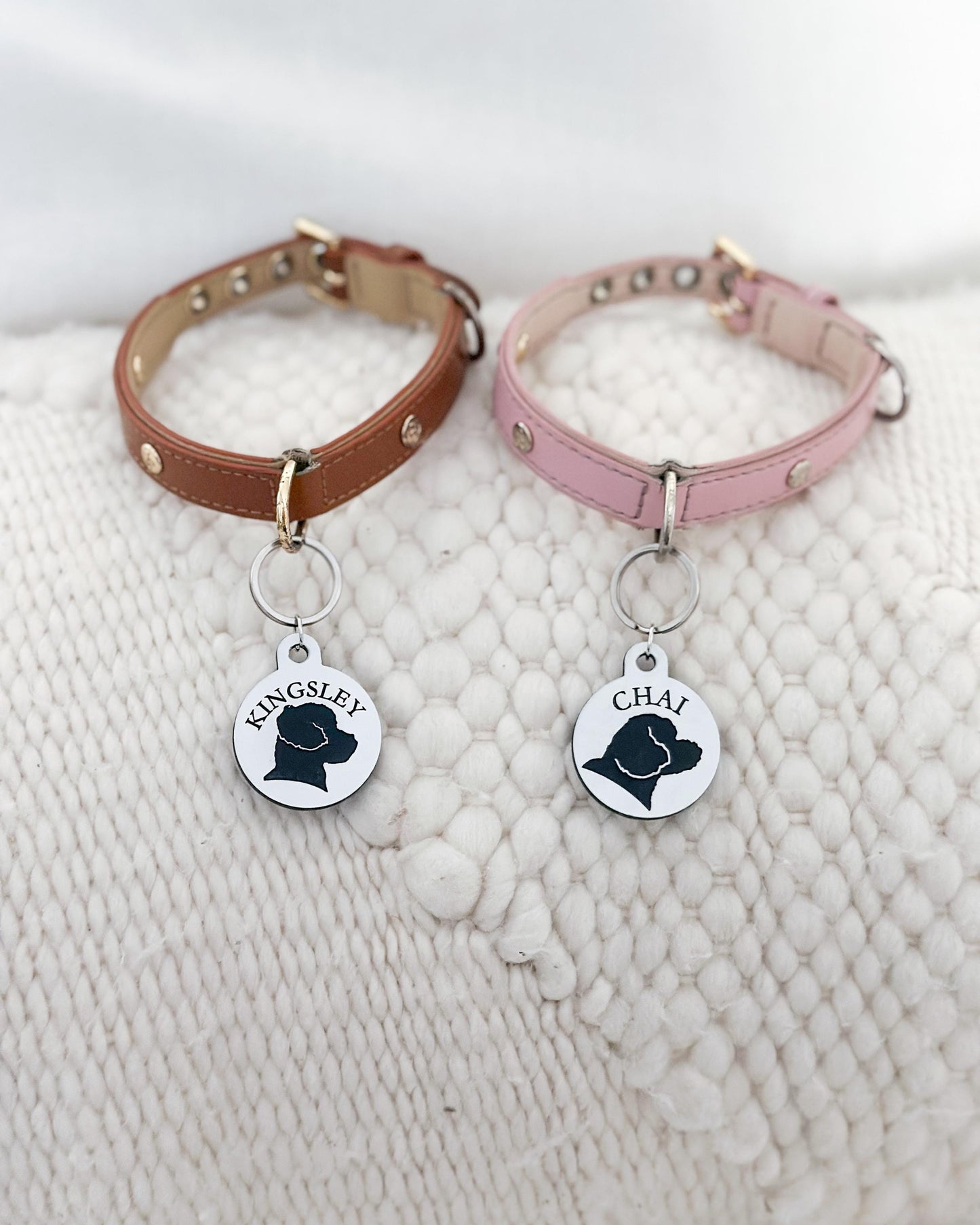 Custom Silhouette portrait Dog Tag - Personalized Dog Silhouette Dog Tag - Custom Dog Tag - Pet ID Tag