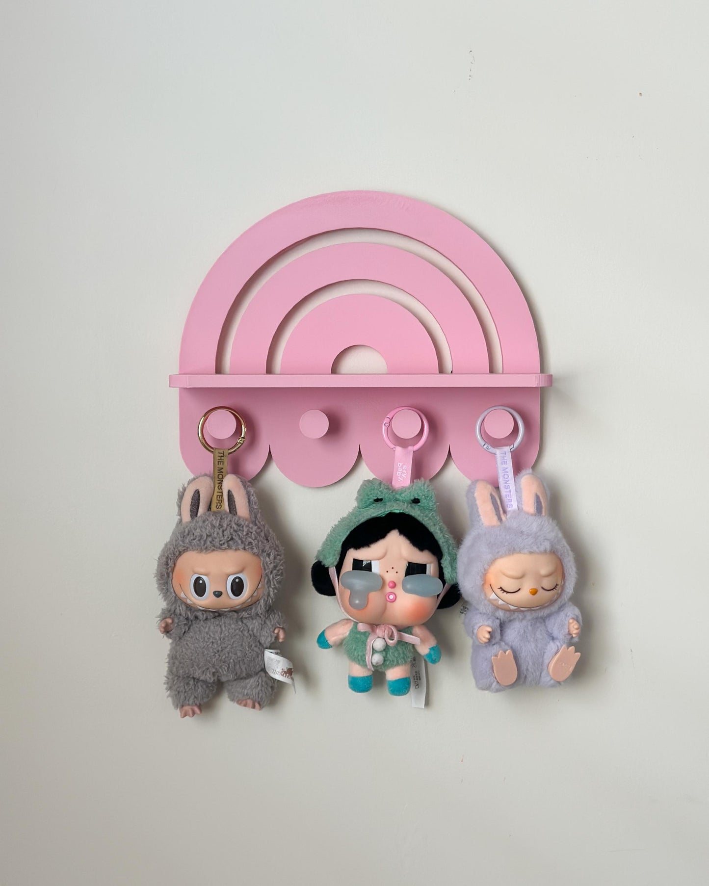 Labubu Display Wall Shelf and Peg Rack